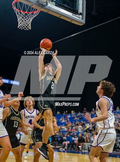 Thumbnail 3 in Benjamin vs Gordon (UIL 1A Basketball Semifinal) photogallery.