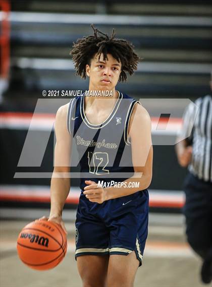 Thumbnail 1 in Brentwood School vs  Birmingham (The Beverly Hills Basketball Tournament) photogallery.