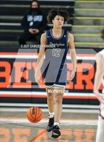 Thumbnail 2 in Brentwood School vs  Birmingham (The Beverly Hills Basketball Tournament) photogallery.