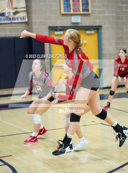 Thumbnail 3 in Grand Junction Central vs ThunderRidge (Dakota Ridge Varsity Tournament) photogallery.