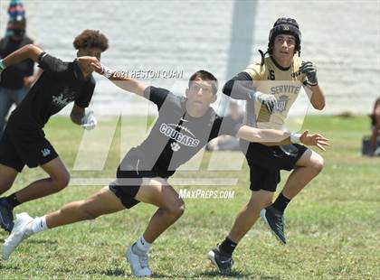 Thumbnail 3 in Servite vs. Rancho Cucamonga (Battle at the Beach 7x7) photogallery.