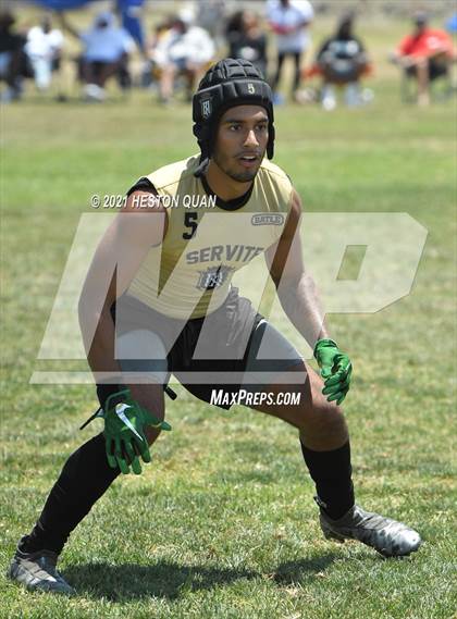 Thumbnail 2 in Servite vs. Rancho Cucamonga (Battle at the Beach 7x7) photogallery.