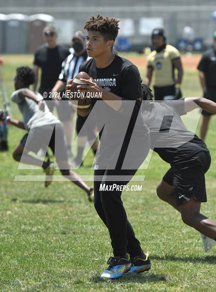 Thumbnail 1 in Servite vs. Rancho Cucamonga (Battle at the Beach 7x7) photogallery.