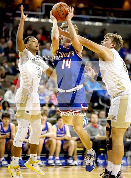 Thumbnail 2 in Conner vs Lloyd (2023 9th Region Boys Basketball Tournament) photogallery.