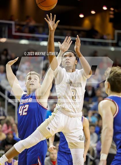 Thumbnail 2 in Conner vs Lloyd (2023 9th Region Boys Basketball Tournament) photogallery.