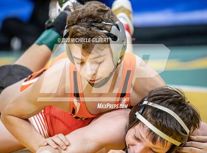 Thumbnail 3 in NYSPHSAA Wrestling D2 Semi Finals (99lbs to 145lbs) photogallery.