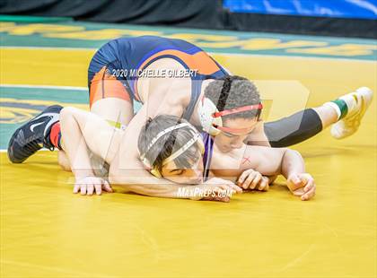 Thumbnail 3 in NYSPHSAA Wrestling D2 Semi Finals (99lbs to 145lbs) photogallery.