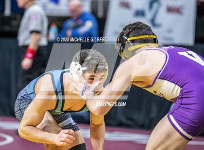Thumbnail 3 in NYSPHSAA Wrestling D2 Semi Finals (99lbs to 145lbs) photogallery.