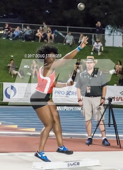 Thumbnail 1 in CIF State Track and Field Championships (Girls Shot Put Finals) photogallery.