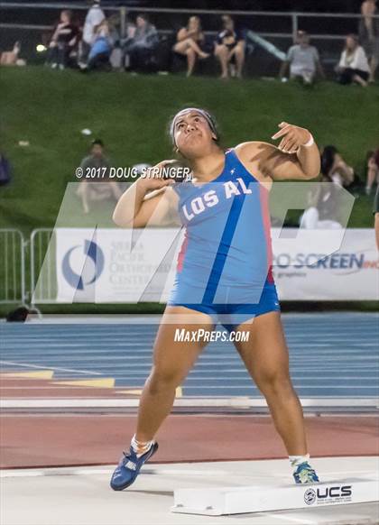 Thumbnail 2 in CIF State Track and Field Championships (Girls Shot Put Finals) photogallery.