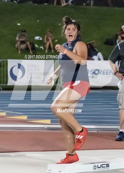 Thumbnail 1 in CIF State Track and Field Championships (Girls Shot Put Finals) photogallery.