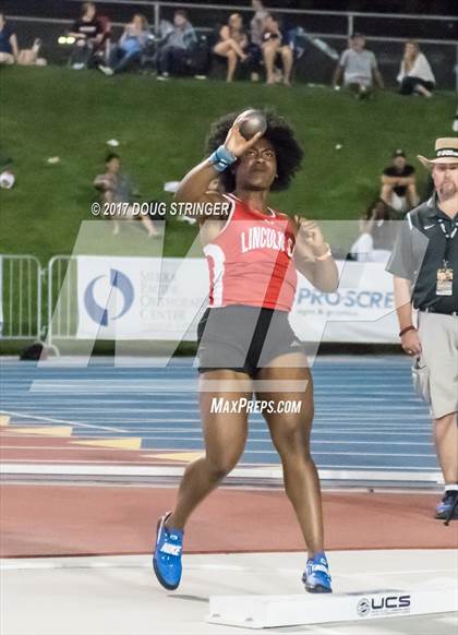 Thumbnail 3 in CIF State Track and Field Championships (Girls Shot Put Finals) photogallery.