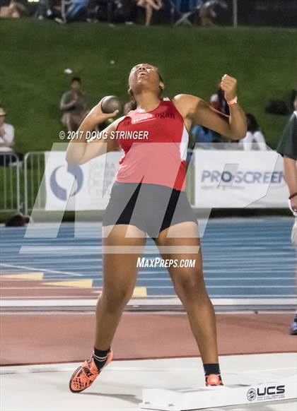 Thumbnail 1 in CIF State Track and Field Championships (Girls Shot Put Finals) photogallery.