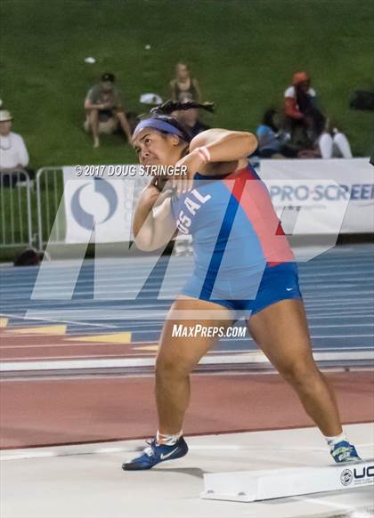 Thumbnail 2 in CIF State Track and Field Championships (Girls Shot Put Finals) photogallery.