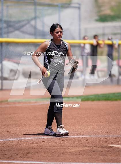 Thumbnail 2 in Round Mountain vs. Carlin (NIAA Class 1A State Playoff Game 4) photogallery.