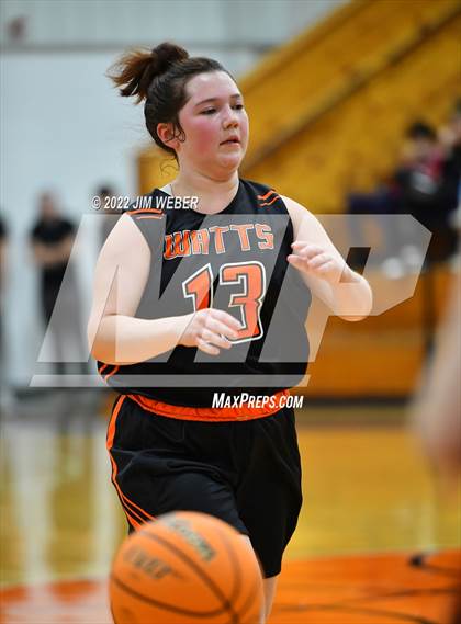 Thumbnail 3 in Watts vs Braggs (OSSAA Class B Area II District Playoff) photogallery.