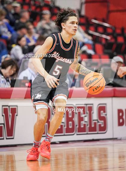 Thumbnail 3 in Boulder City vs. Fernley (NIAA Class 3A State Boys Semifinal) photogallery.