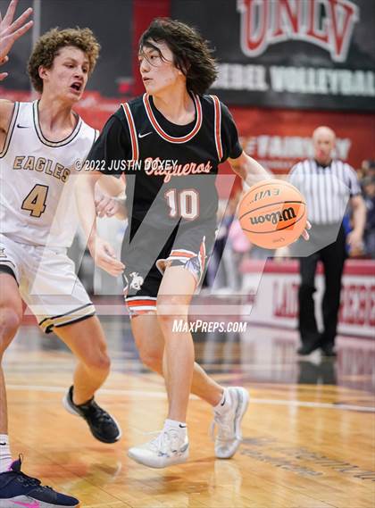 Thumbnail 3 in Boulder City vs. Fernley (NIAA Class 3A State Boys Semifinal) photogallery.
