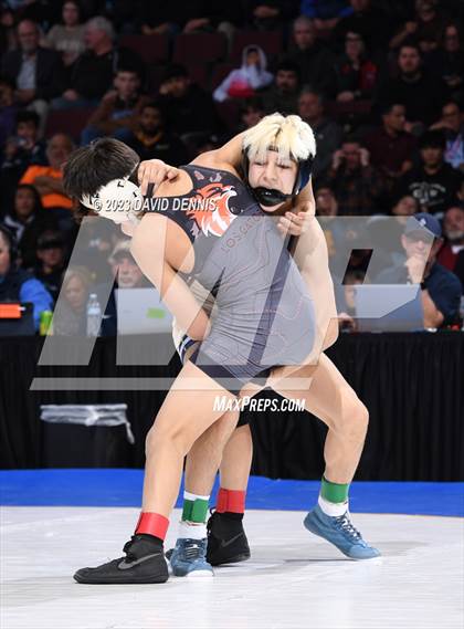 Thumbnail 1 in CIF State Boys Wrestling Championships (182-120 Finals) photogallery.