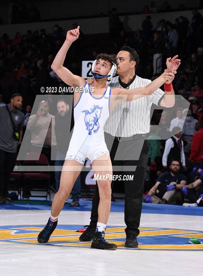 Thumbnail 2 in CIF State Boys Wrestling Championships (182-120 Finals) photogallery.