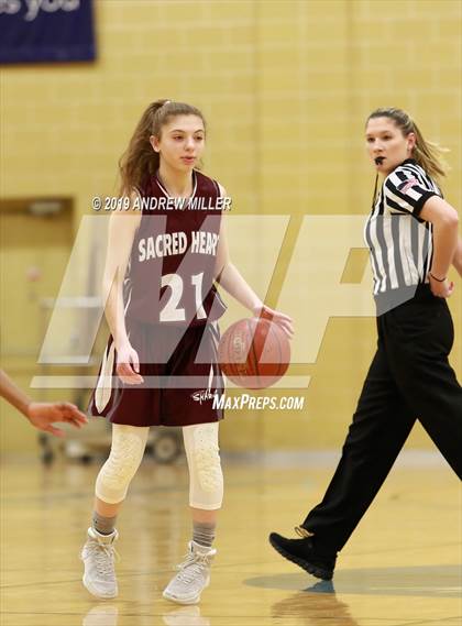 Thumbnail 2 in Sacred Heart Academy vs. Mount St. Mary Academy (MMHSAA Class A Final) photogallery.
