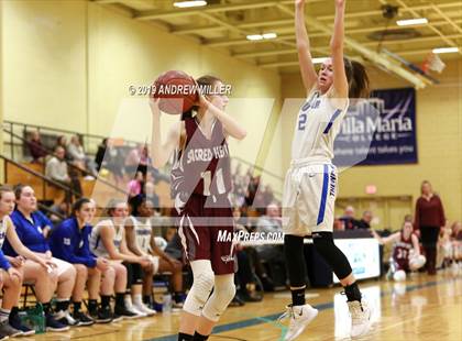 Thumbnail 2 in Sacred Heart Academy vs. Mount St. Mary Academy (MMHSAA Class A Final) photogallery.