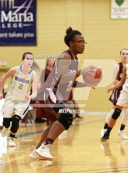 Thumbnail 2 in Sacred Heart Academy vs. Mount St. Mary Academy (MMHSAA Class A Final) photogallery.