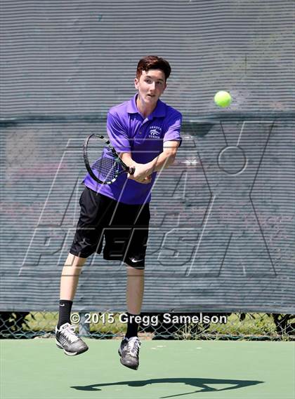 Thumbnail 3 in Shasta vs Dougherty Valley (CIF NorCal Regional Team Tennis Championships) photogallery.