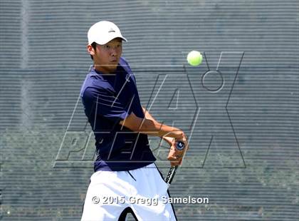 Thumbnail 3 in Shasta vs Dougherty Valley (CIF NorCal Regional Team Tennis Championships) photogallery.