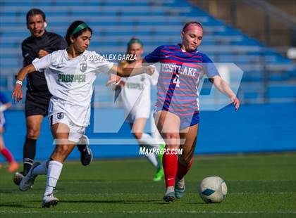 Thumbnail 3 in Austin Westlake vs. Prosper (UIL 6A Soccer Final) photogallery.