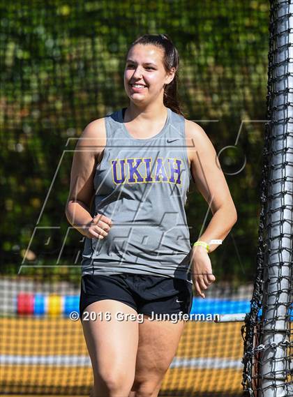 Thumbnail 2 in CIF NCS Masters Girls Discus (Meet of Champions at UCB) photogallery.