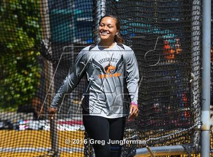 Thumbnail 3 in CIF NCS Masters Girls Discus (Meet of Champions at UCB) photogallery.