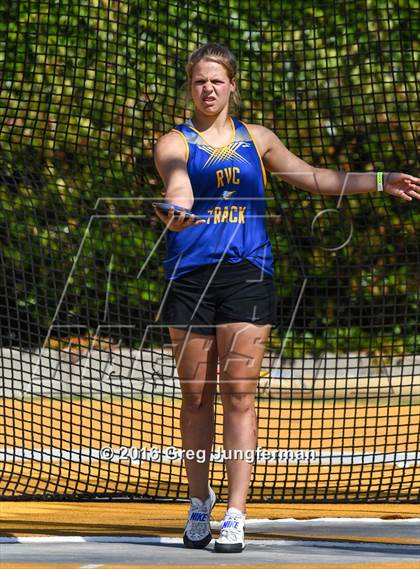 Thumbnail 2 in CIF NCS Masters Girls Discus (Meet of Champions at UCB) photogallery.