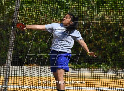 Thumbnail 3 in CIF NCS Masters Girls Discus (Meet of Champions at UCB) photogallery.