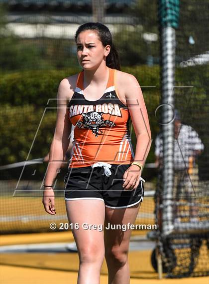 Thumbnail 3 in CIF NCS Masters Girls Discus (Meet of Champions at UCB) photogallery.