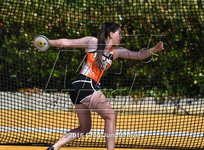 Thumbnail 2 in CIF NCS Masters Girls Discus (Meet of Champions at UCB) photogallery.