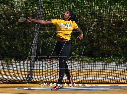 Thumbnail 1 in CIF NCS Masters Girls Discus (Meet of Champions at UCB) photogallery.