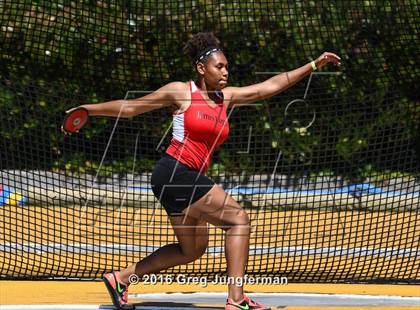 Thumbnail 1 in CIF NCS Masters Girls Discus (Meet of Champions at UCB) photogallery.
