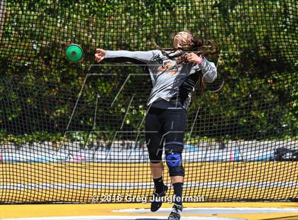 Thumbnail 2 in CIF NCS Masters Girls Discus (Meet of Champions at UCB) photogallery.