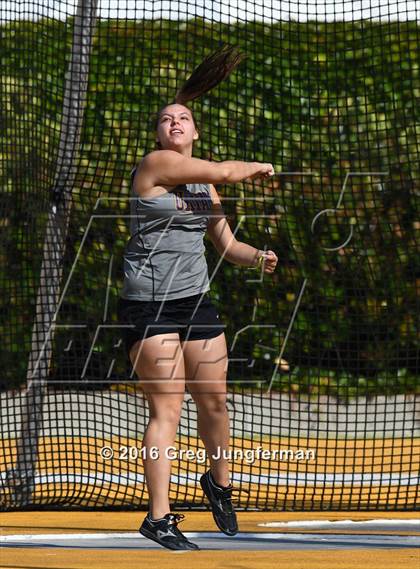 Thumbnail 1 in CIF NCS Masters Girls Discus (Meet of Champions at UCB) photogallery.