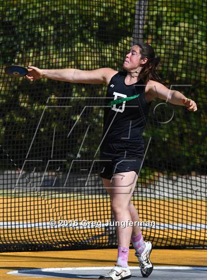 Thumbnail 3 in CIF NCS Masters Girls Discus (Meet of Champions at UCB) photogallery.