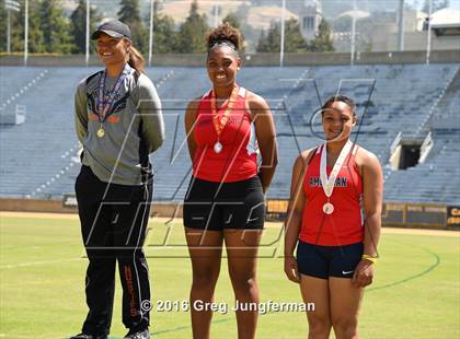 Thumbnail 3 in CIF NCS Masters Girls Discus (Meet of Champions at UCB) photogallery.
