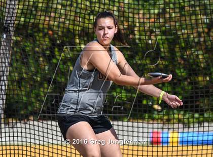 Thumbnail 1 in CIF NCS Masters Girls Discus (Meet of Champions at UCB) photogallery.