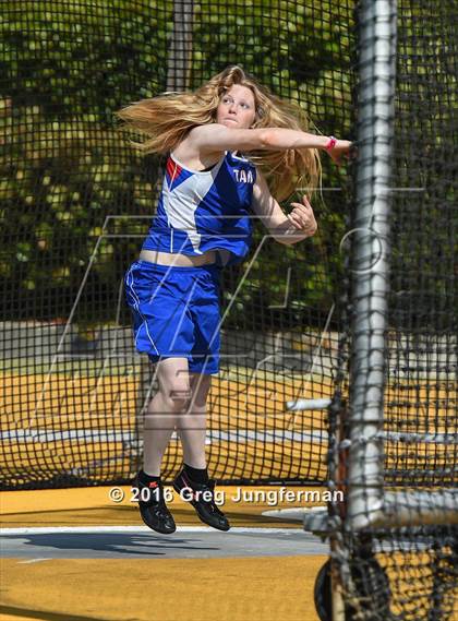 Thumbnail 1 in CIF NCS Masters Girls Discus (Meet of Champions at UCB) photogallery.