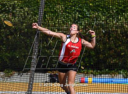 Thumbnail 2 in CIF NCS Masters Girls Discus (Meet of Champions at UCB) photogallery.