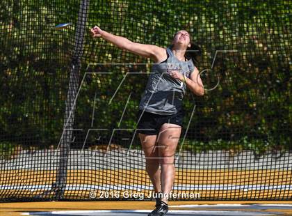Thumbnail 3 in CIF NCS Masters Girls Discus (Meet of Champions at UCB) photogallery.