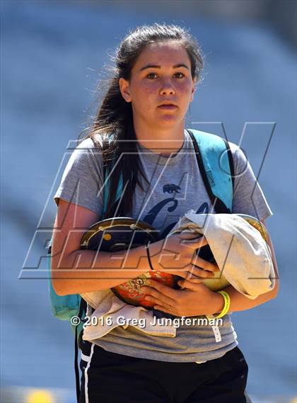 Thumbnail 1 in CIF NCS Masters Girls Discus (Meet of Champions at UCB) photogallery.
