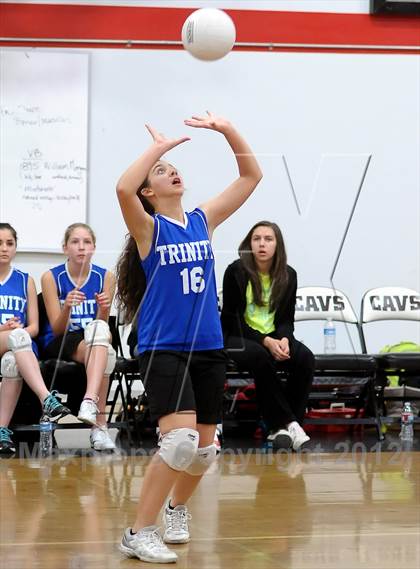 Thumbnail 2 in Trinity Prep @ Sacramento Country Day (CIF SJS D6 Playoffs) photogallery.