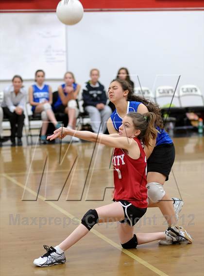 Thumbnail 2 in Trinity Prep @ Sacramento Country Day (CIF SJS D6 Playoffs) photogallery.