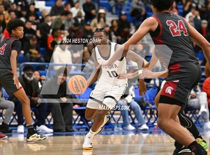Thumbnail 1 in  St. Pius X-St. Matthias Academy vs. Sierra Canyon (Elite Invitational) photogallery.